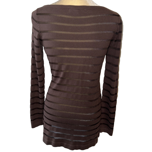 Tommy Bahama Brown Striped Mesh Sweater Size XS - Picture 7 of 14
